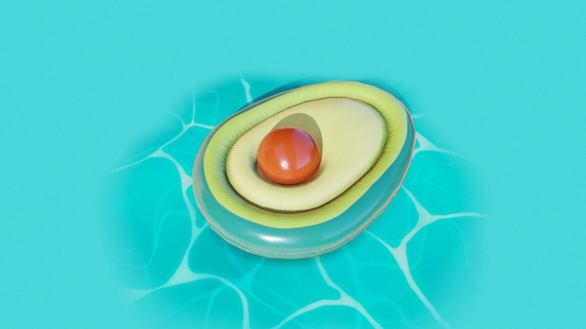 inflatable avocado 3d model