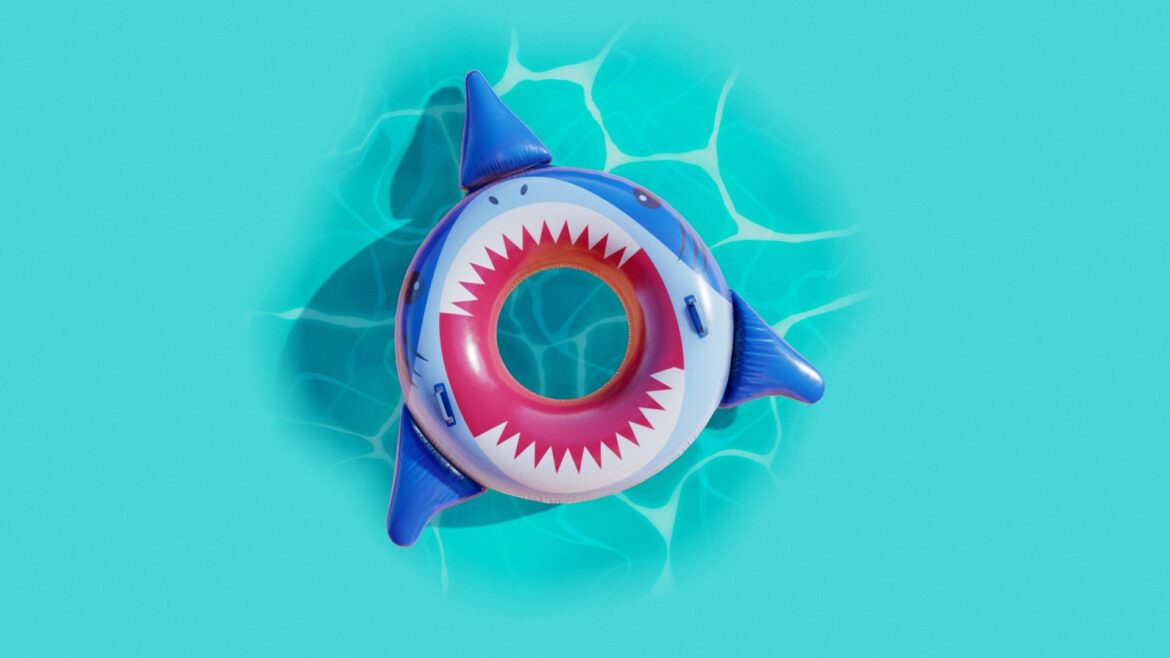 inflatable shark 3d model
