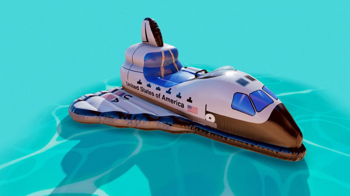 inflatable space shuttle 3d model