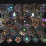 Magic rooms Low poly
