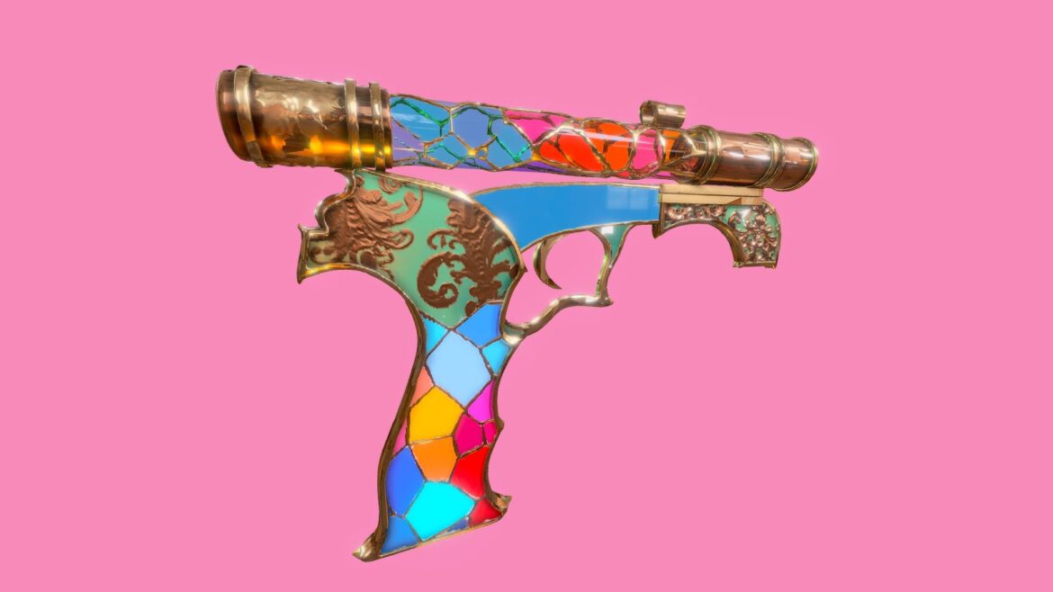 magical girl gun 3d model