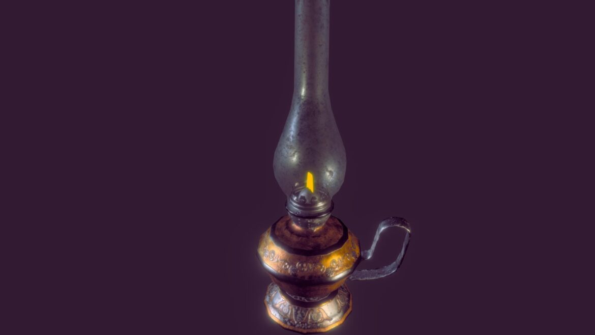 oil lamp 3d model