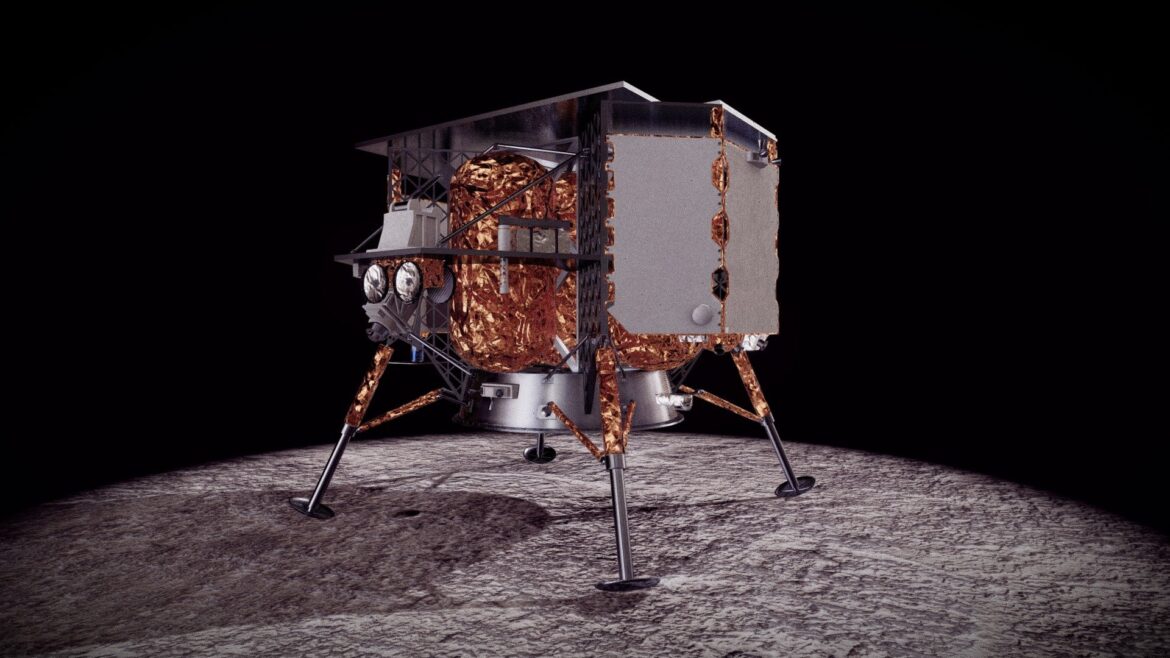 peregrine lunar lander mission one 3d model