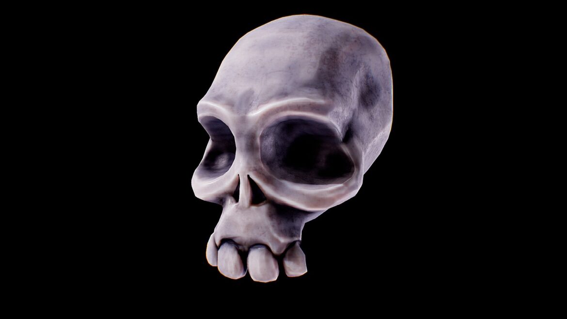 skull toon 3d model