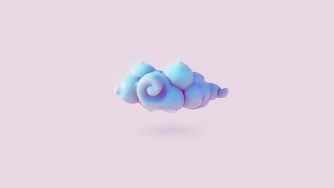 stylized cloud 3d model