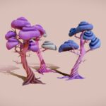 stylized tree 3d model