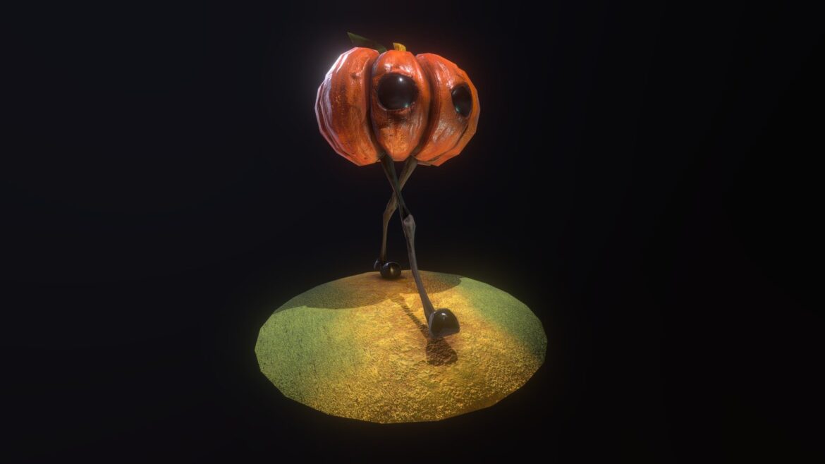 walking pumpkin 3d model