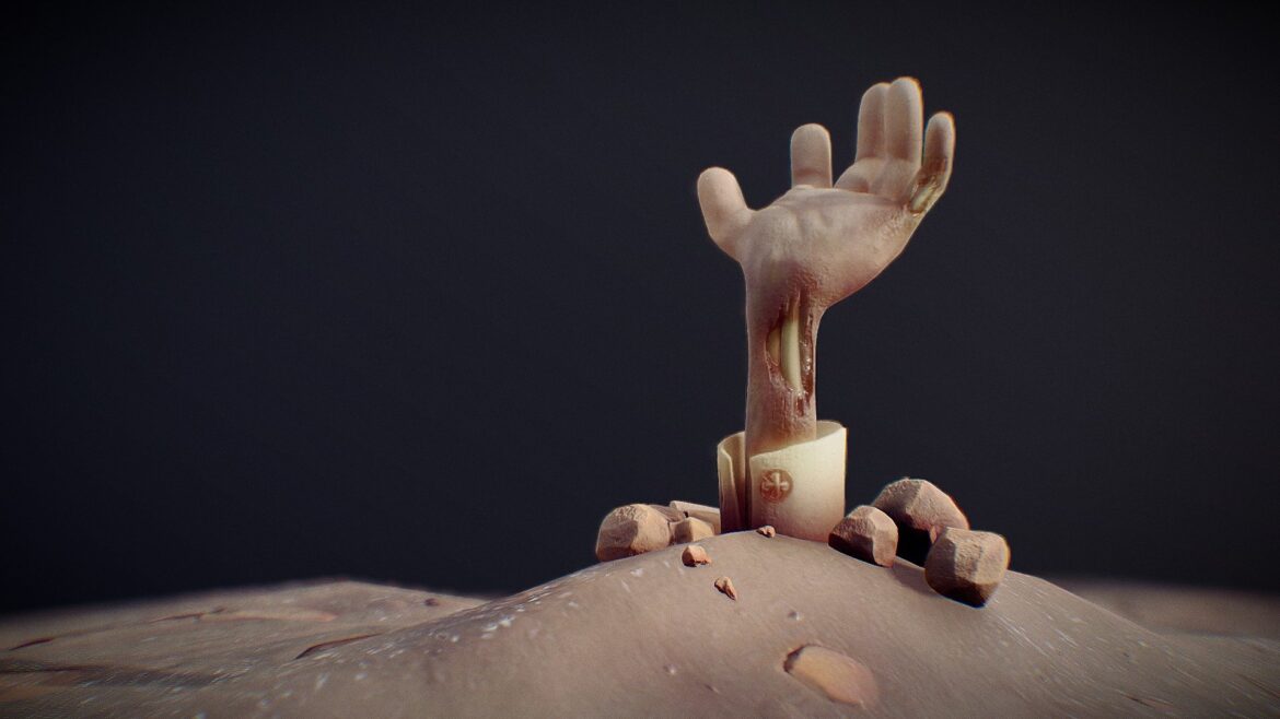 zombie hand 3d model