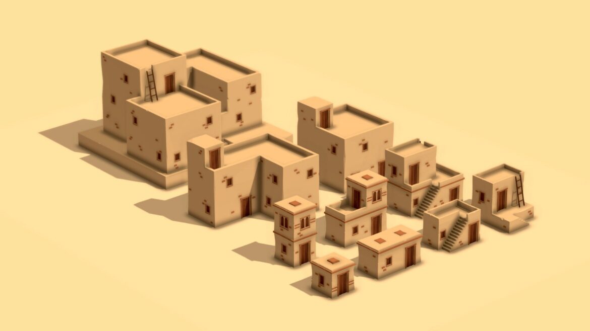 10 desert home 3d model