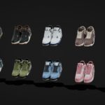 air jordan 4 lowpoly pack of 10 3d model