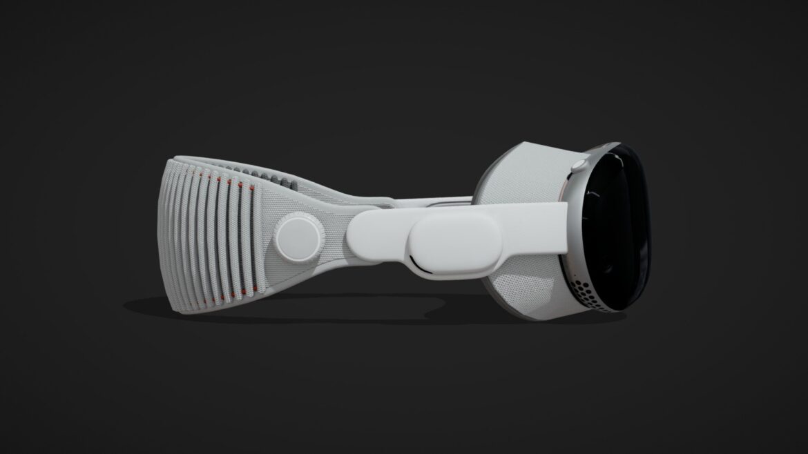 apple vision pro low poly 3d model