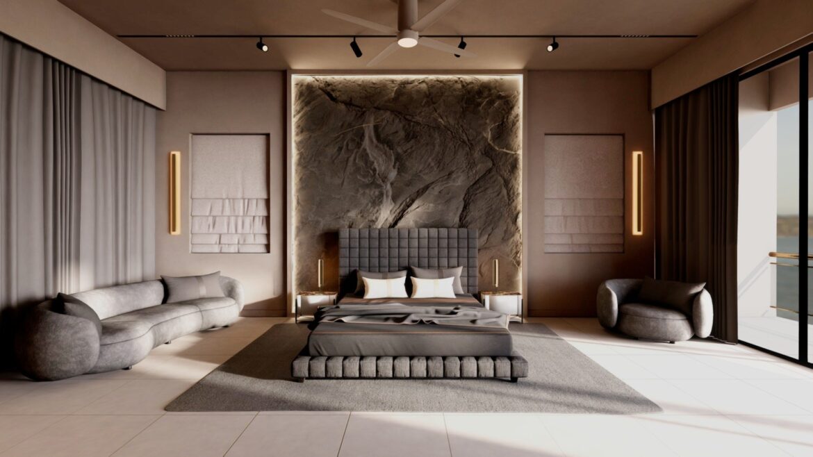 bed room 01 baked 3d model