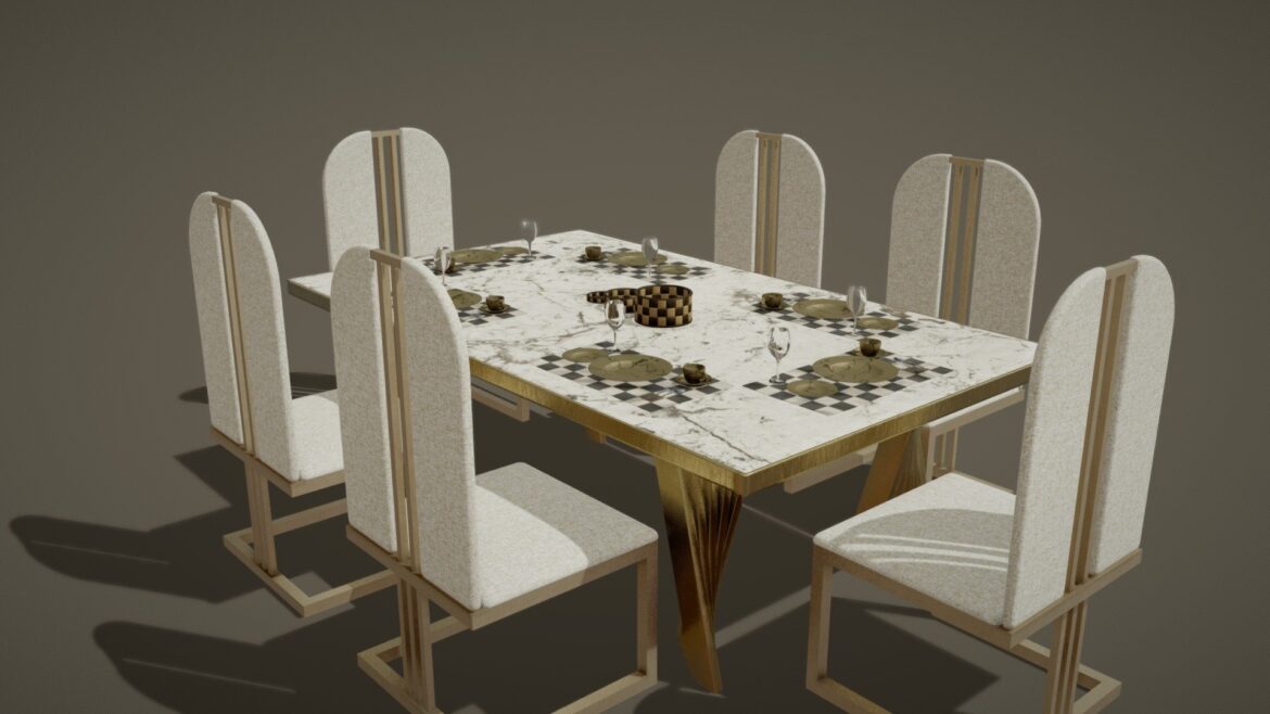 dining table 02 3d model