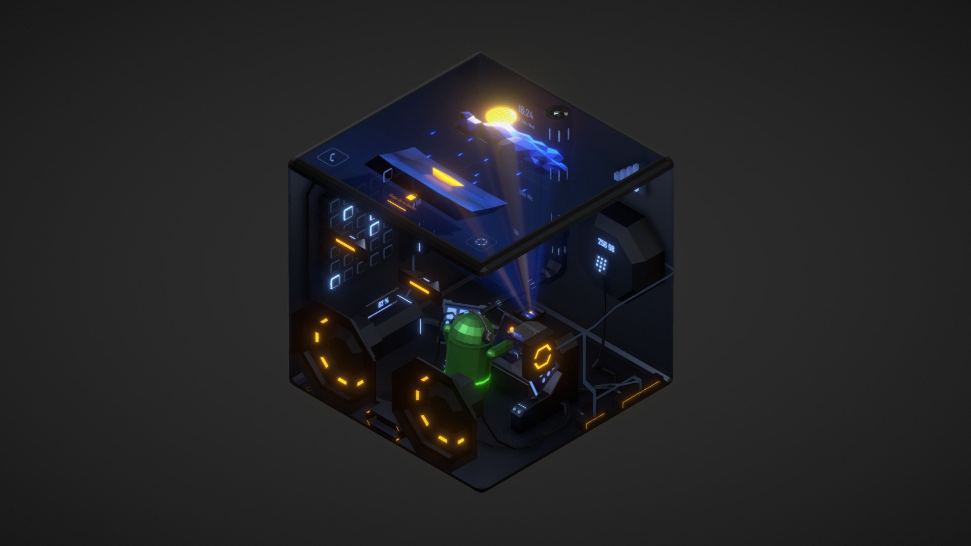 Isometric Mobile Phone