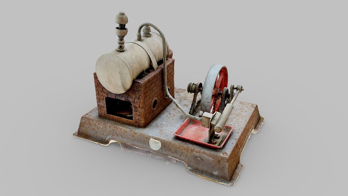 Little Steam 3d Model - Highly detailed little steam engine 3D model for professional visualization.