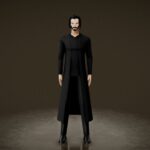 Neo from Matrix Resurrections – lowpoly