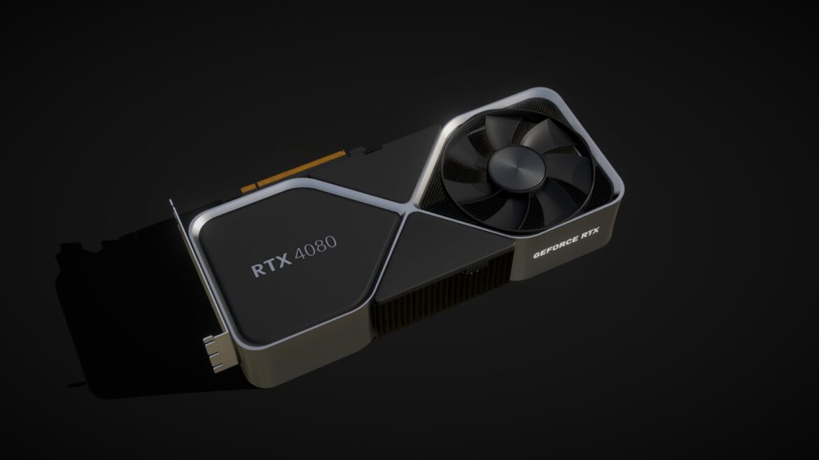 Nvidia Rtx 4080 3d Model - Nvidia GeForce RTX 4080 high-detail 3D model render