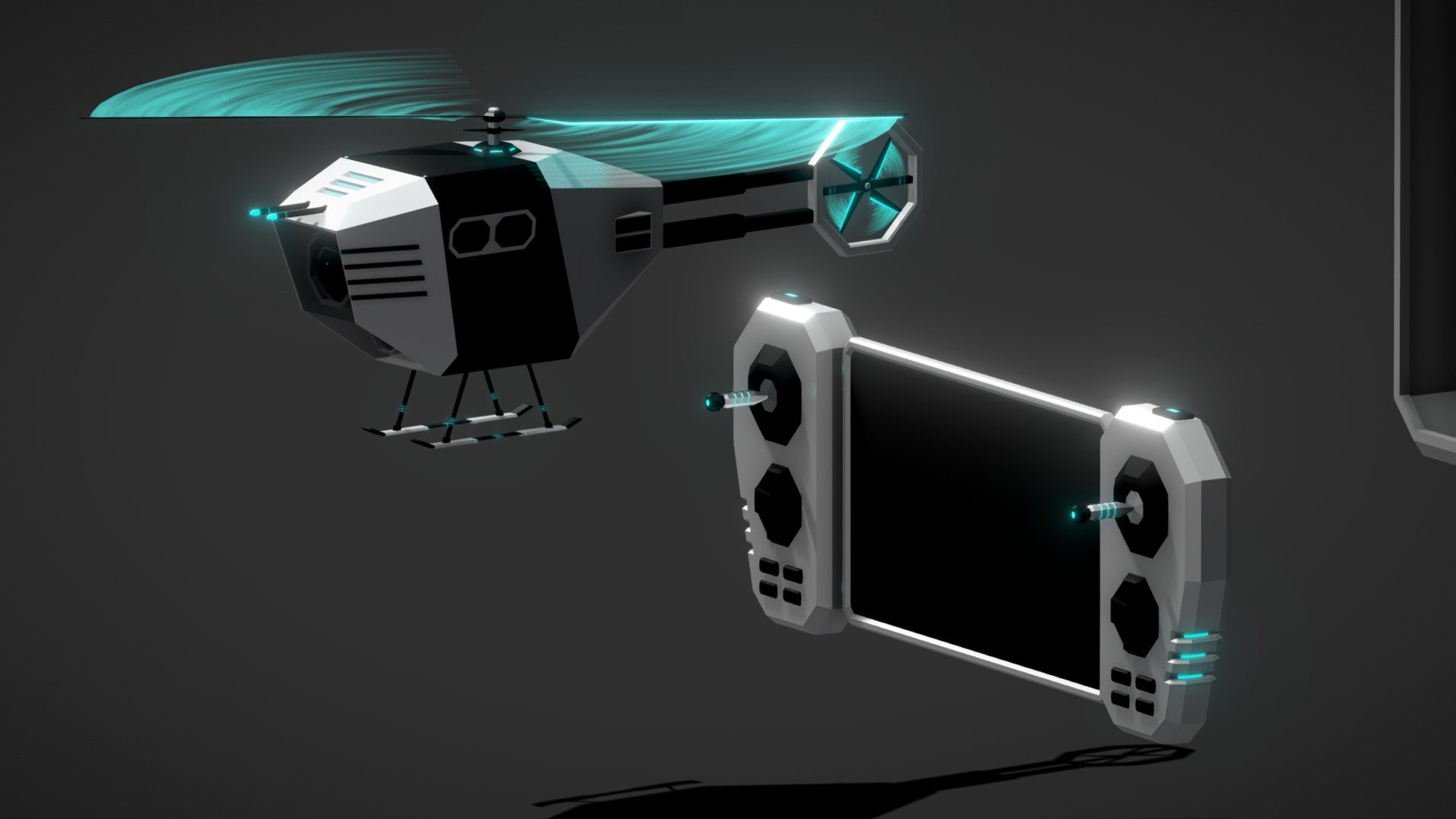 RC Spy Coptor – Scifi Lowpoly