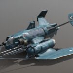 Sea Wraith Vehicle 3d Model - Detailed 3D model of the Sea Wraith VTOL close air support vehicle, a unique concept aircraft designed for coastal defense with autocannons and jamming systems.