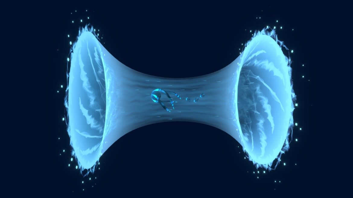 Swirl Into 3d Model - Cosmic wormhole portal 3d model with swirling energy and deep space effects