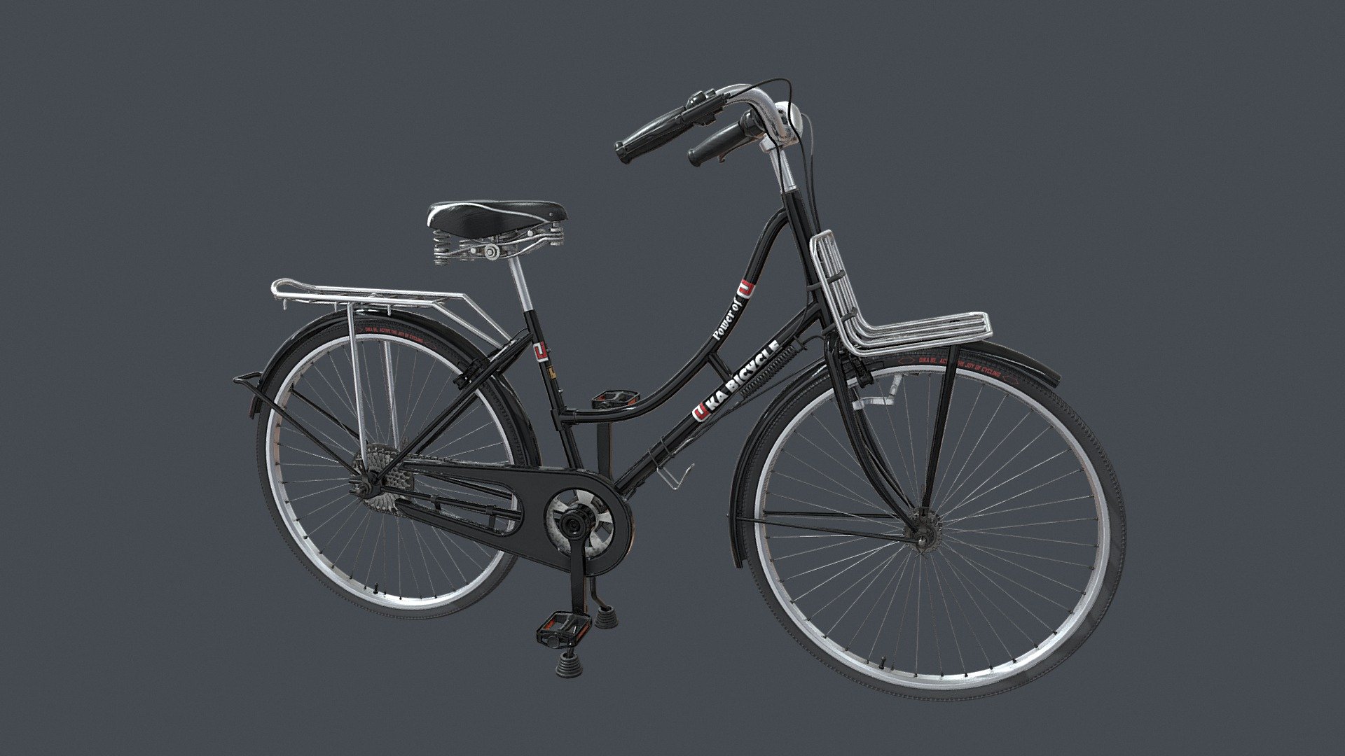 Black Vintage City Bicycle