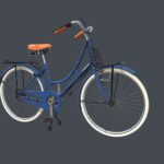 Blue Vintage City Bicycle