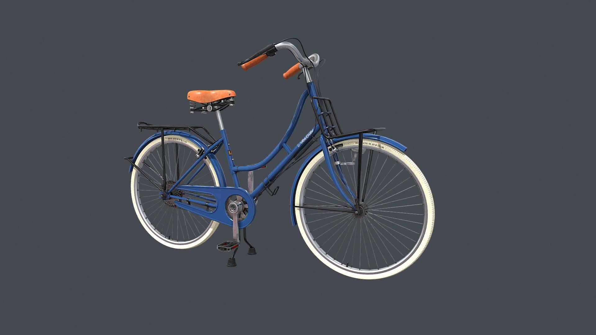 Blue Vintage City Bicycle