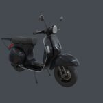 Classic Vintage Scooter – Black Retro