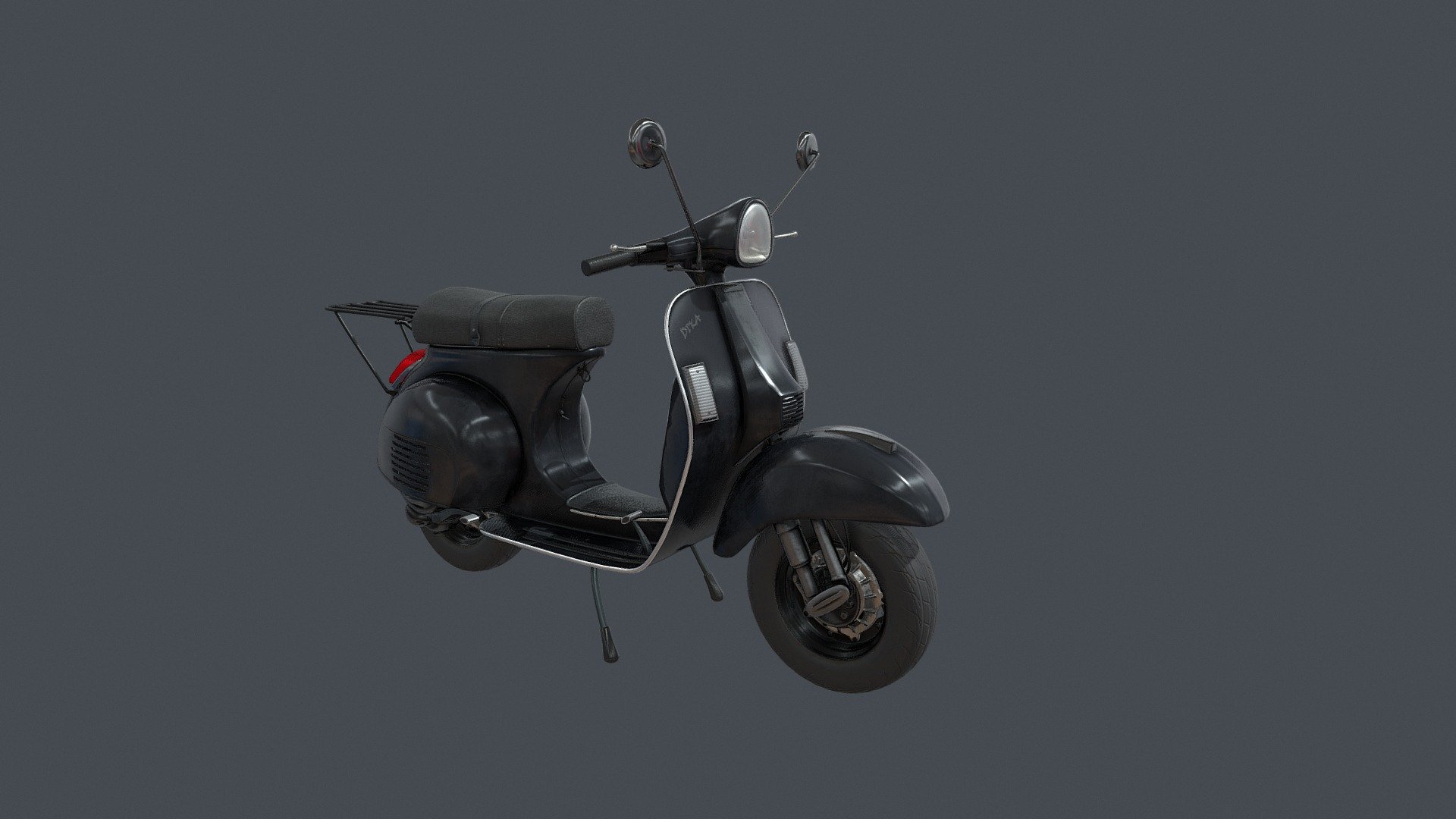 Classic Vintage Scooter – Black Retro