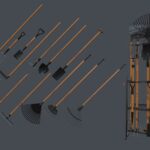 Garden Tools Collection 1 Shovels, Rakes, Forks