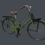 Green Vintage City Bicycle