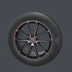 Asymmetrical Tire With Alloy Rim