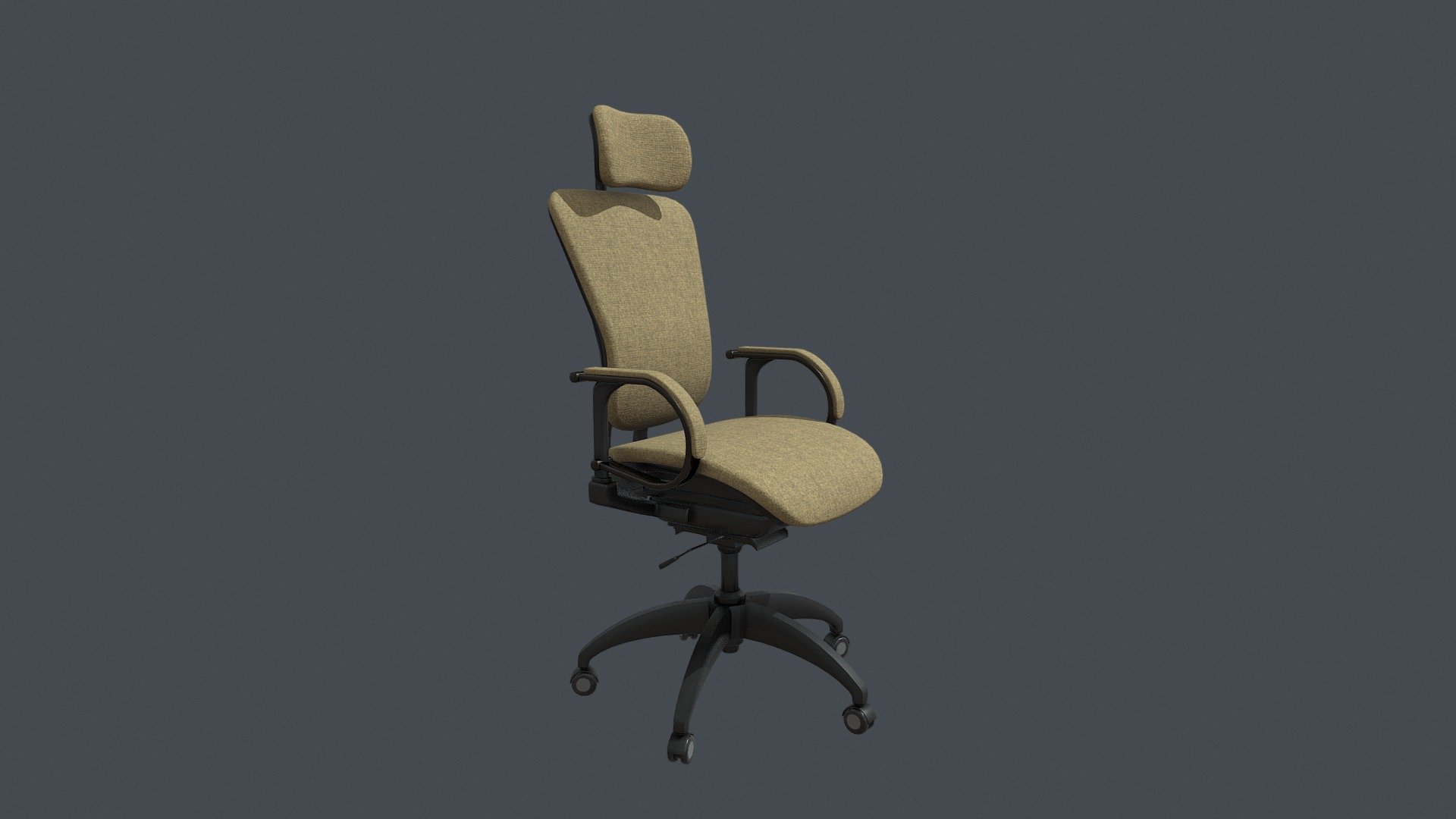 Beige and Black Modern Ergonomic Office Chair