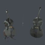 Black Carbon Fiber Double Bass with Bow