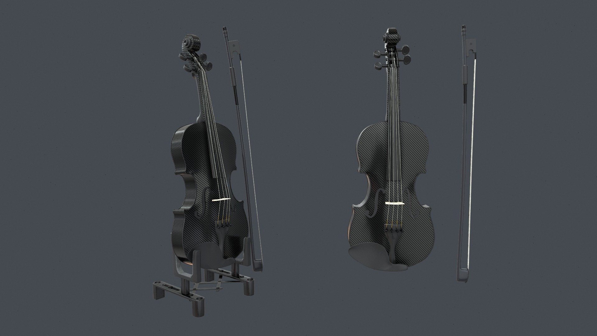 Black Carbon Fiber Violin