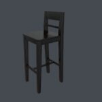 Black wood Bar Chair
