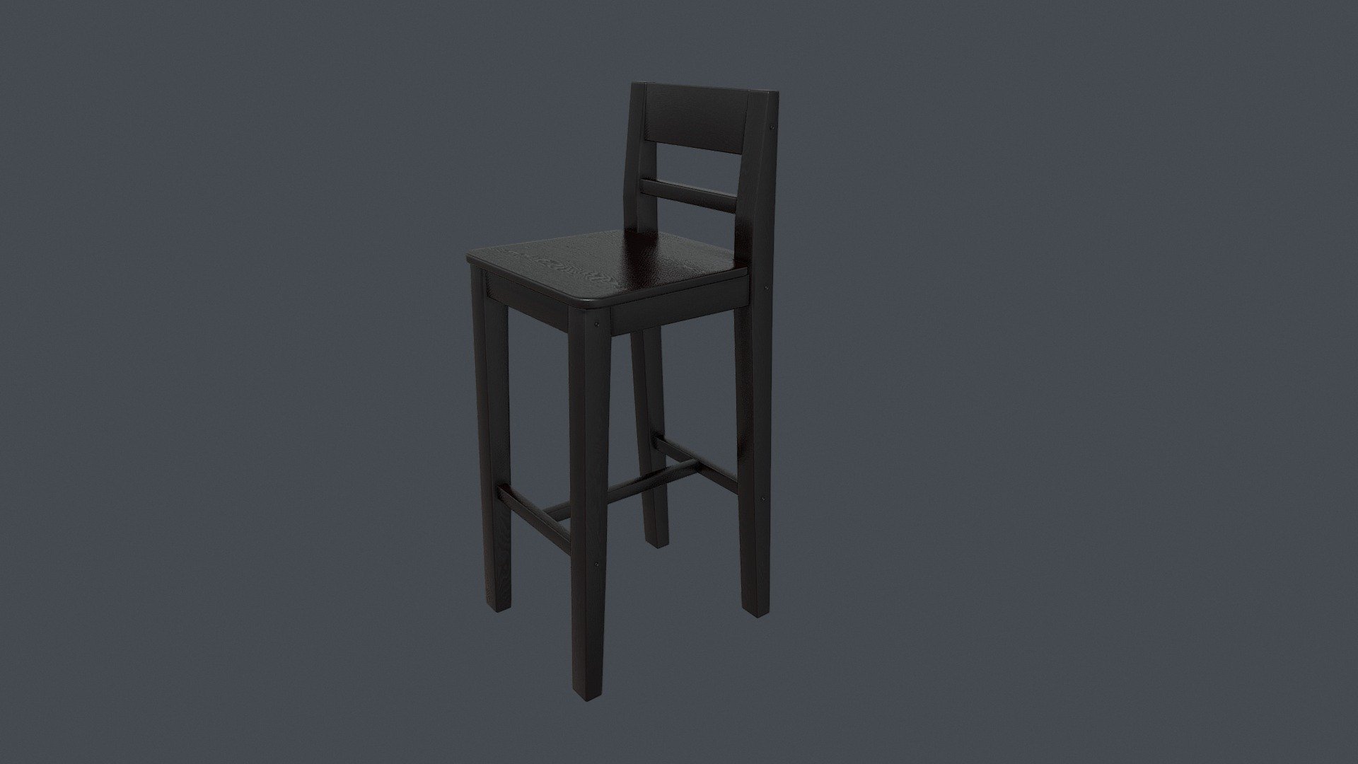 Black wood Bar Chair