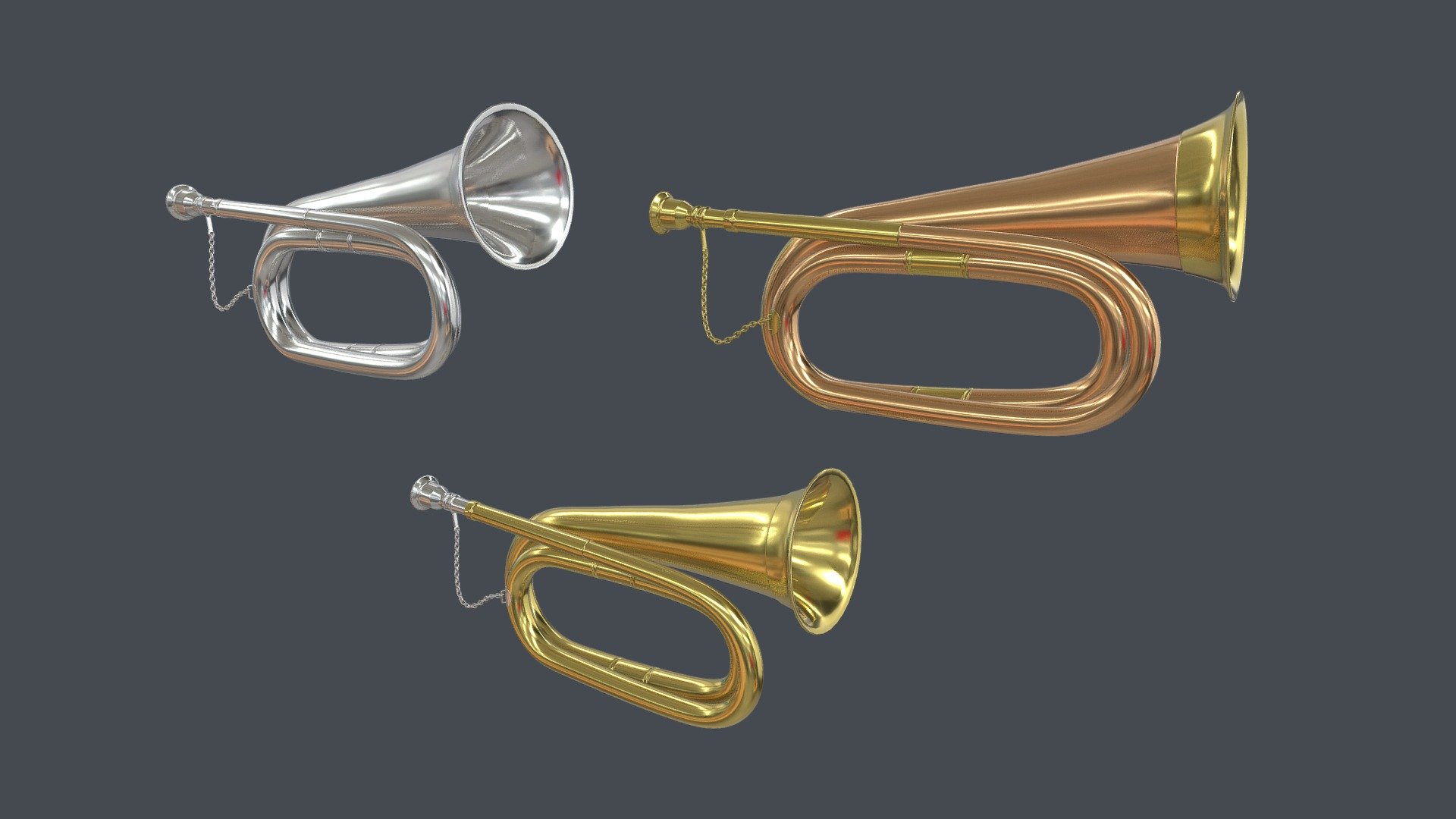 Bugel three Materials Brass Copper and Silver