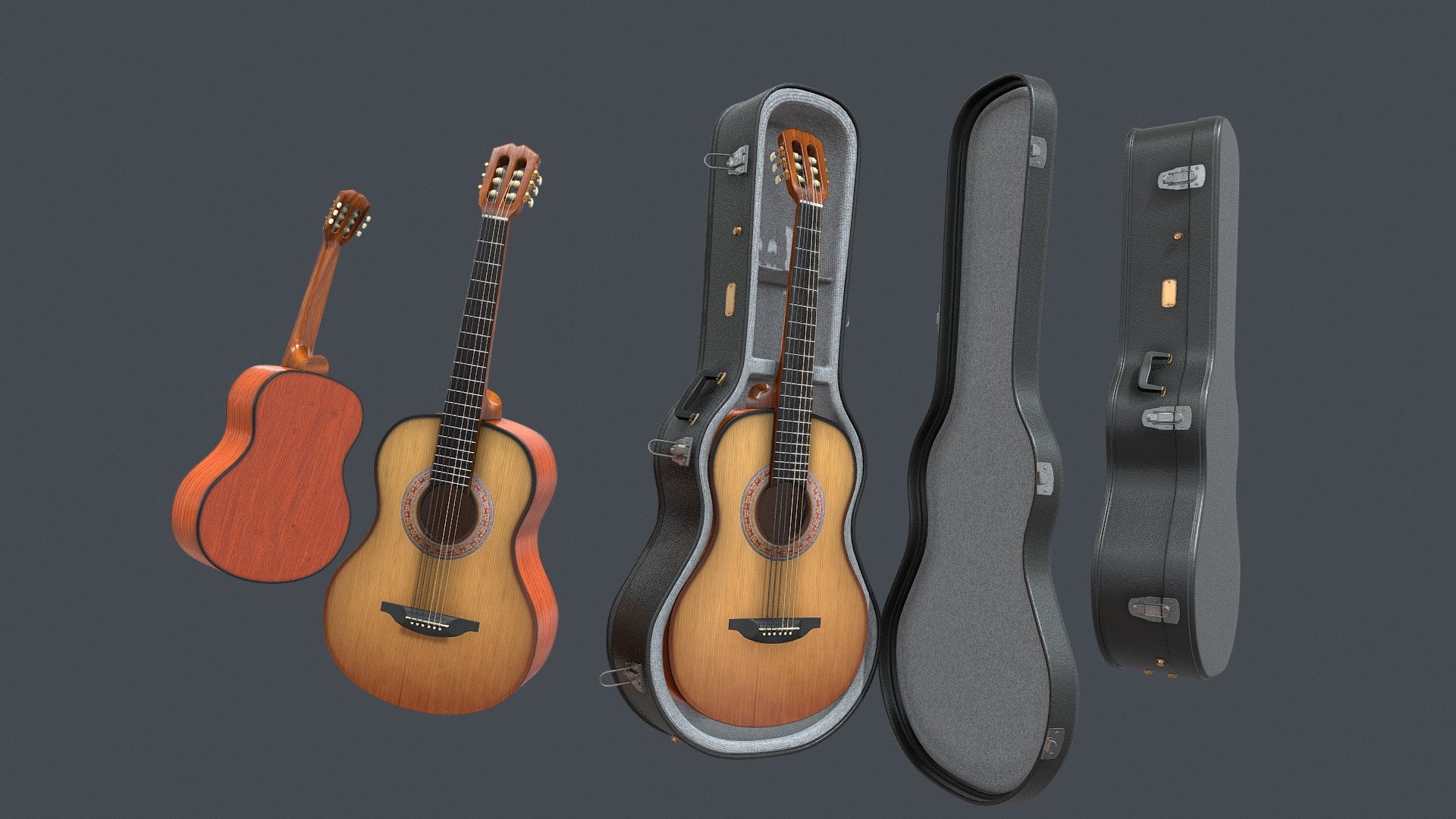 Classic guitar with case