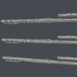 Curved Clarinet Flute silver