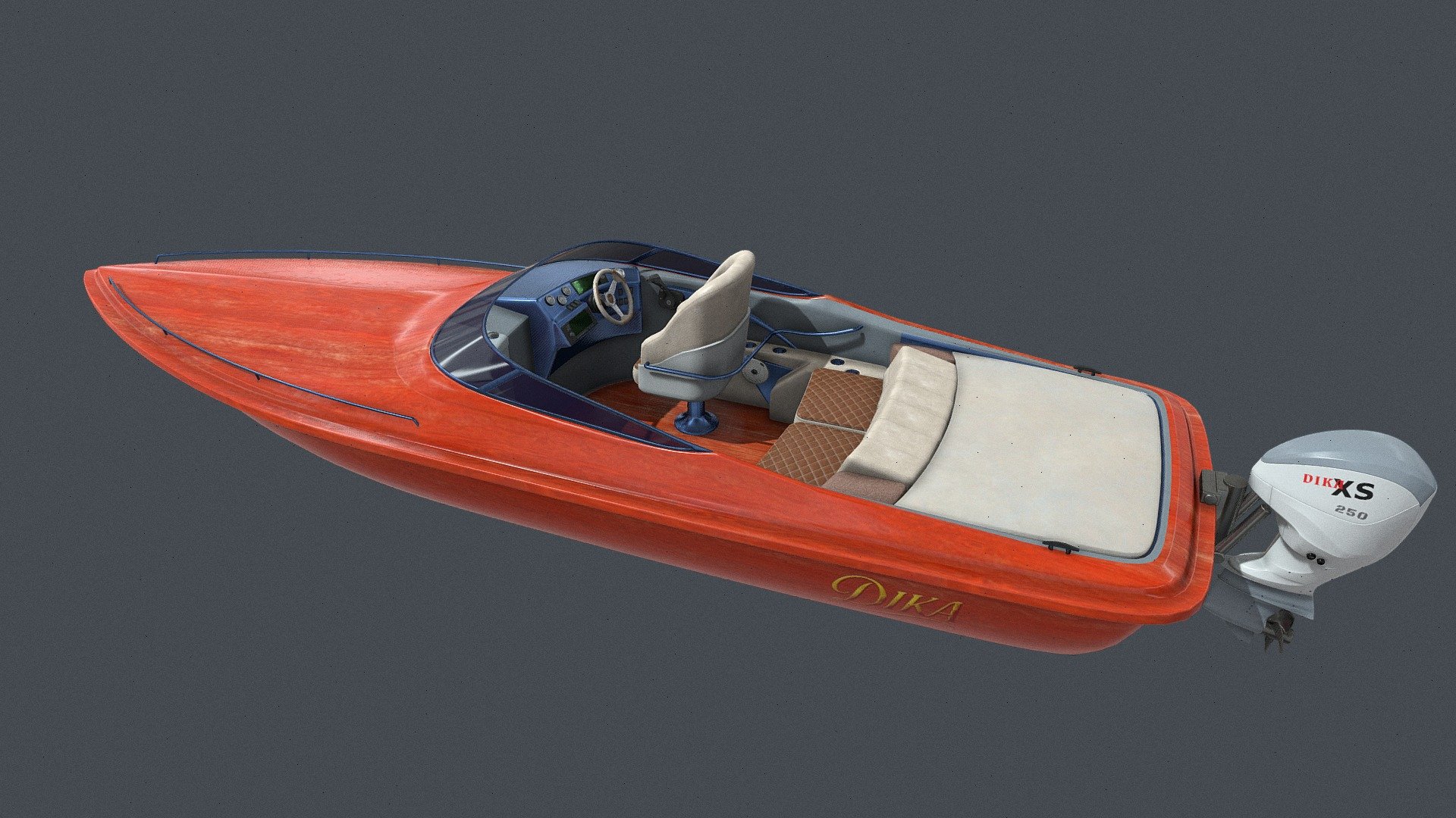 DIKA Speedboat Luxury 3D Model