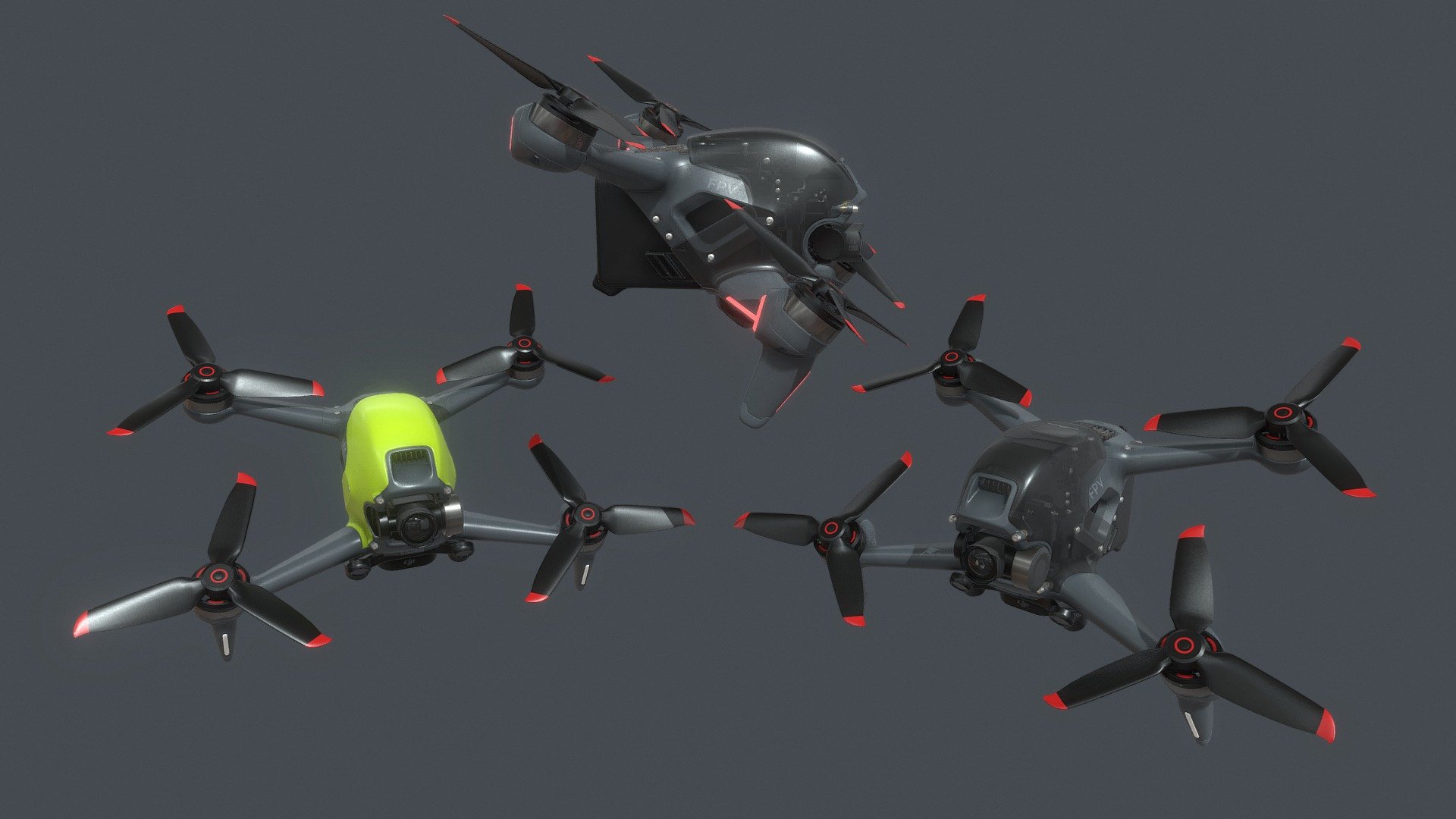 DJI FPV 2024 Drone (Void Grey ,Eternal Green)