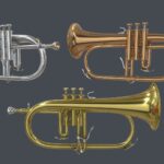 Flugelhorn three Materials Brass,Copper,Silver