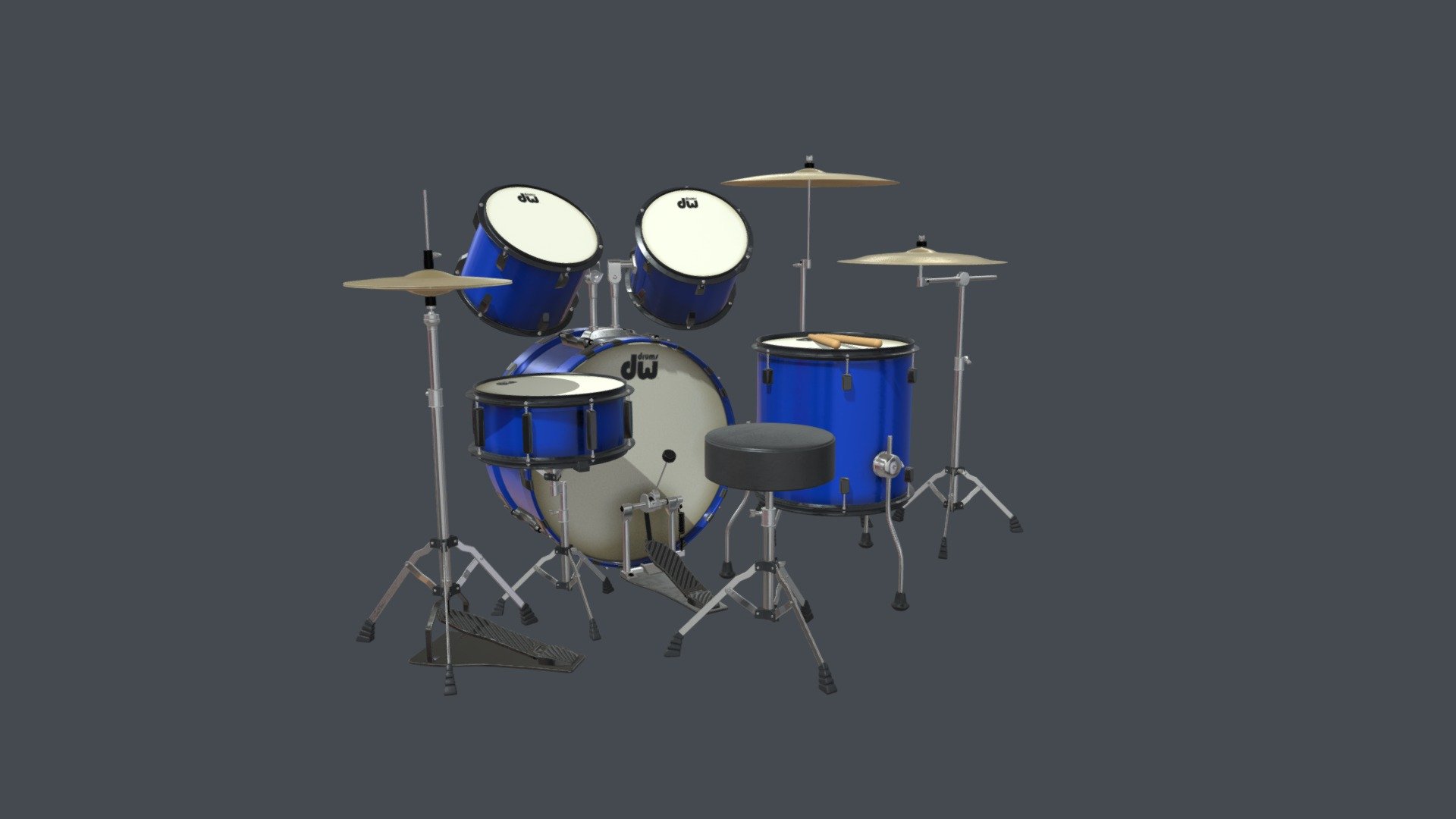 Full Blue Drum set