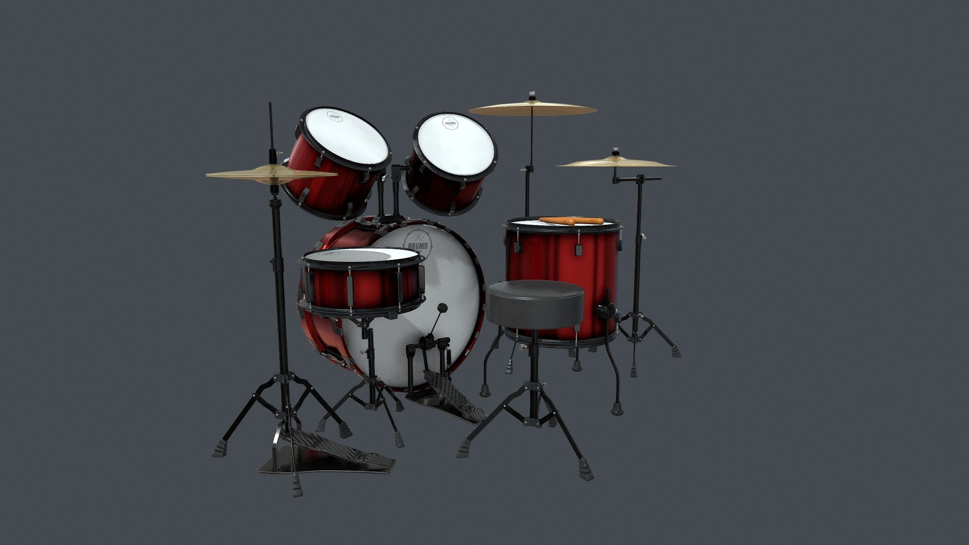 Full Red Drum set