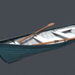 Green wooden boat