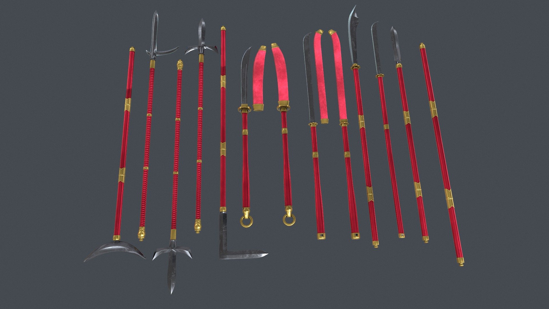 Japanese Spears Collections Red