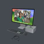 Mac studio 2023 with keyboard mouse and Display