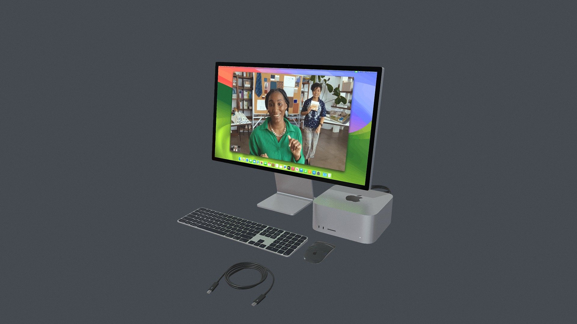 Mac studio 2023 with keyboard mouse and Display