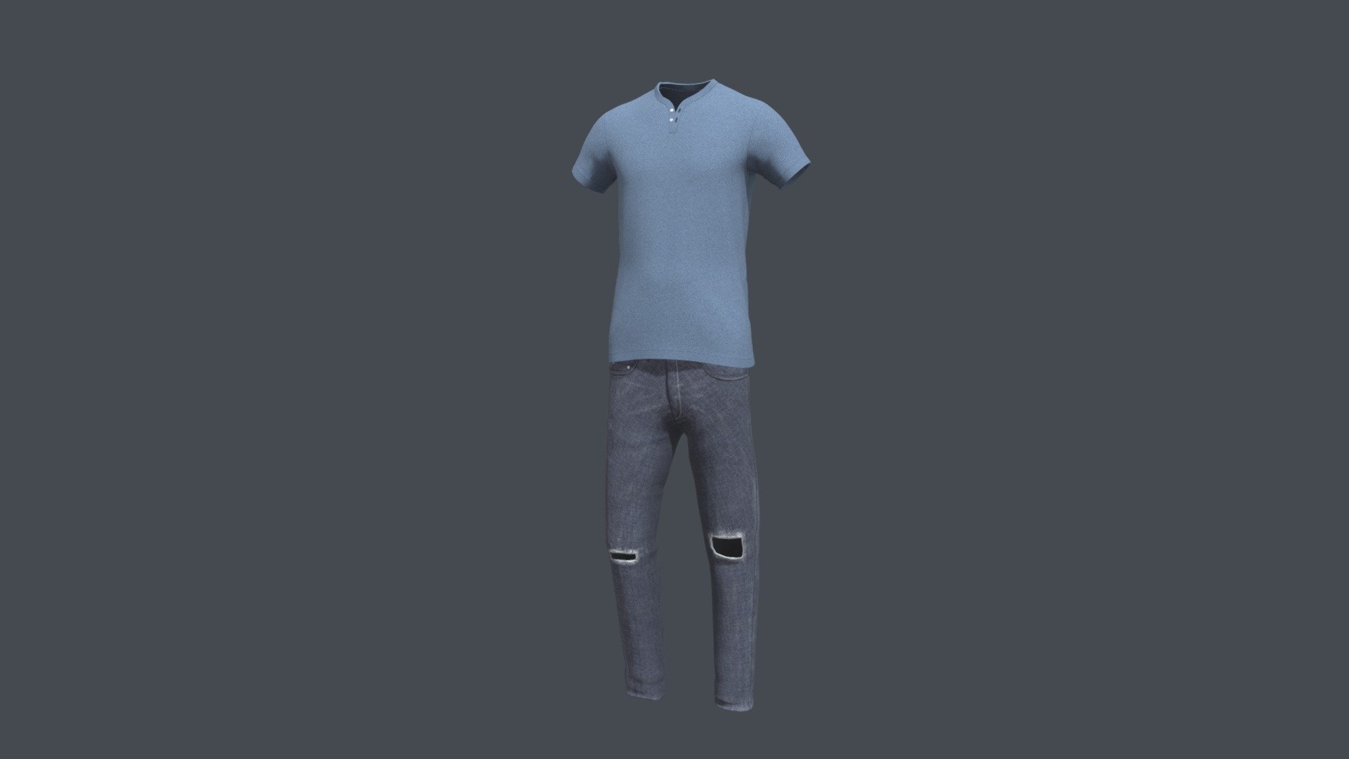 Men Outfit jeans Pant and blue T shirt
